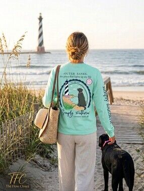 Simply Southern OBX Outer Banks Lighthouse Long Sleeve Tee Small